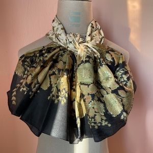 New Fall print dreamy handmade silk scarf